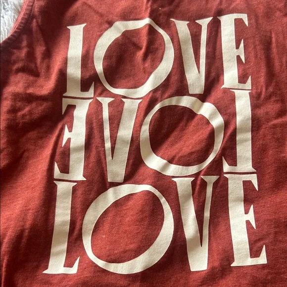 Z Supply Rust Love Graphic Muscle Tee - Picture 4 of 5